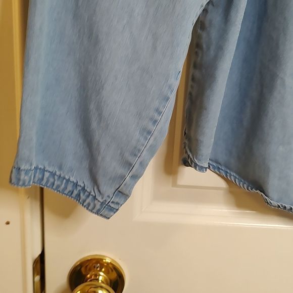 Kate Hill Denim Split Neck Long Sleeve Button Down Shirt Vintage - Picture 6 of 8